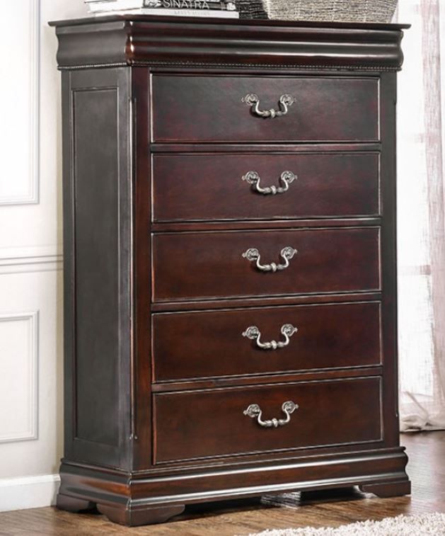 Furniture of America® Mandura 5-Piece Cherry Queen Bedroom Set-3