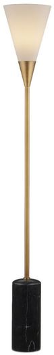 Currey & Company Martini Black/Brushed Brass Floor Lamp-1