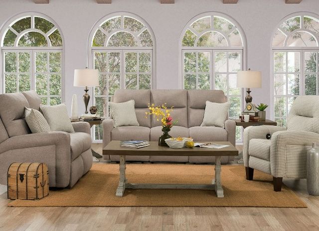 Southern Motion™ Customizable Metro Power Reclining Loveseat with Headrest and Next Level-1