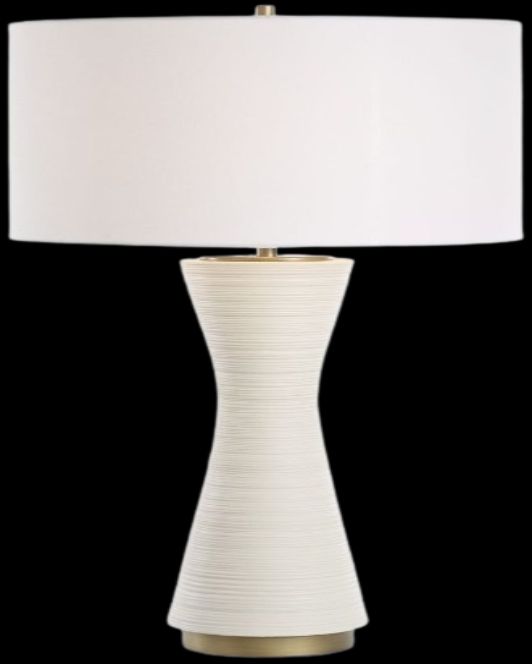 Uttermost® Ridgeline Matte White Table Lamp-4