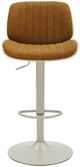 Armen Living Brock 3-Piece Camel/Ivory/Oak Barstool Set-2