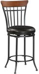 Homelegance® Ira Black/Dark Brown Counter Swivel Chair-0