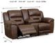 Signature Design by Ashley® Stoneland Chocolate Power Reclining Loveseat with Console-3
