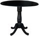 John Thomas Furniture® Dining Essentials Black 42" Drop Leaf Table Top-0