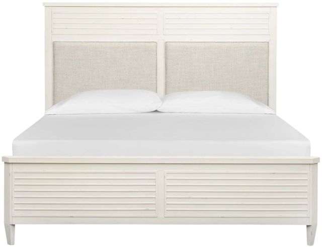 Magnussen Home® Echo Isles Driftwood and Sea Pearl Queen Panel Bed with Upholstered Headboard-2
