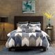 Olliix by INK+IVY Navy Full/Queen Alpine Cotton Duvet Cover Mini Set-0