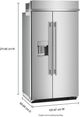 KitchenAid® 42" 25.1 Cu. Ft. PrintShield™ Stainless Steel Built In Side-by-Side Refrigerator with Exterior Water and Ice Dispenser-3