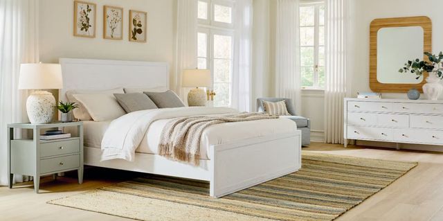 Bassett® Furniture Willow Timeless White California King Panel Bed-1