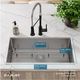 Elkay Crosstown® Polished Satin 33'' 4-Hole Single Bowl Dual Mount Sink Kit-4