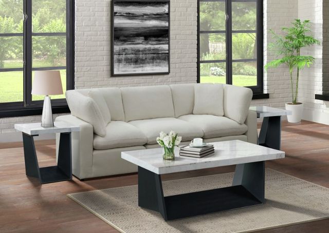 End table beside a sofa