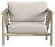 Classic Home Leo Taupe Teak Wood Outdoor Accent Chair-2