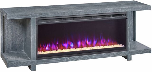 aspenhome® Latitude Deep Indigo 67" Open Fireplace Console-1