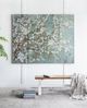 A & B Home 4-Piece Blue/Brown/White Cherry Blossom Canvas Print Set-5