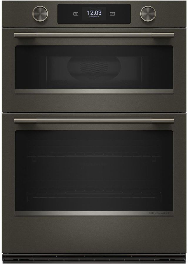 KitchenAid® 30'' Black Ore Ove/Micro Combo Electric Wall Oven with Intelligent Cooking Camera-0