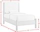 Elements International Jonas Natural/White Twin Upholstered Panel Bed-2