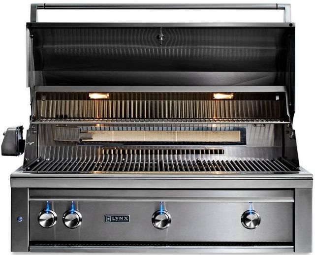 LYNX® Professional 42" 3-Burner Limestone Built-In Liquid Propane Grill with Rotisserie-1