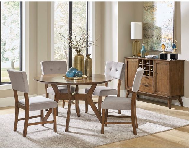 Mazin Furniture Edam Gray/Light Oak Dining Room Side Chair-1