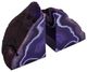 A & B Home 2-Piece Purple Agate Bookend Set-0