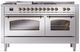 Ilve® Nostalgie II Series 60" Stainless Steel Pro Style Dual Fuel Range-1