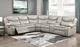 Homelegance® Fargo 3-Piece Silver Gray Power Reclining Sectional with Right Console-1