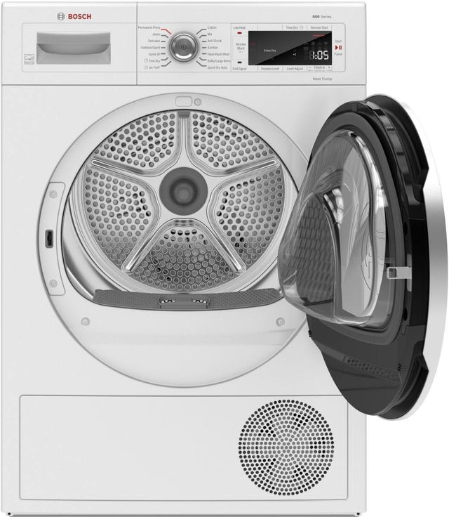 Bosch® 500 Series 4.0 Cu. Ft. White Front Load Ventless Electric Dryer-1