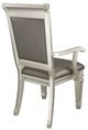 Homelegance® Bevelle Dark Gray/Silver Dining Arm Chair-4