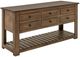 International Furniture Direct Parota III Barrel Brown Sofa Table-0
