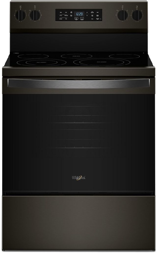 Whirlpool® 30" Black Stainless Steel Freestanding Electric Range with Air Cooking Technology-0