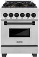 ZLINE Autograph Edition 24" Satin Stainless Steel Pro Style Dual Fuel Range-0