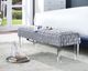 TOV Furniture Sal Woven Grey Velvet Bench-4