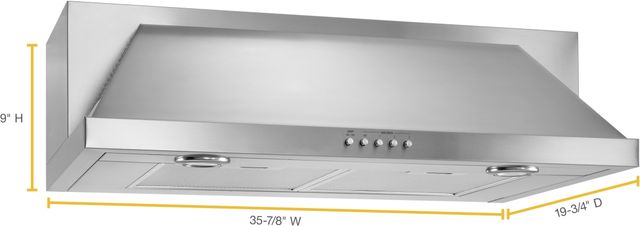 Amana® 36" Stainless Steel Convertible Under Cabinet Hood-2