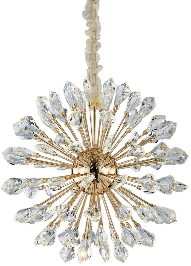 Michael Amini® Solara Clear/Gold Small Round LED Chandelier-0