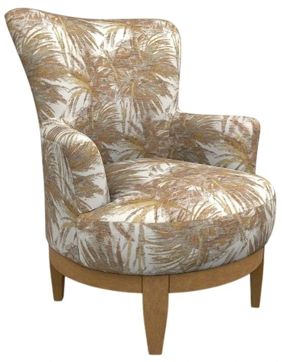 Best® Home Furnishings Customizable Justine Swivel Chair with Honey Birch Legs-0