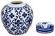A & B Home Aline Blue/White Lidded Jar-2