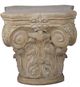A & B Home Roman Whitewashed Cream Large Side Table-1