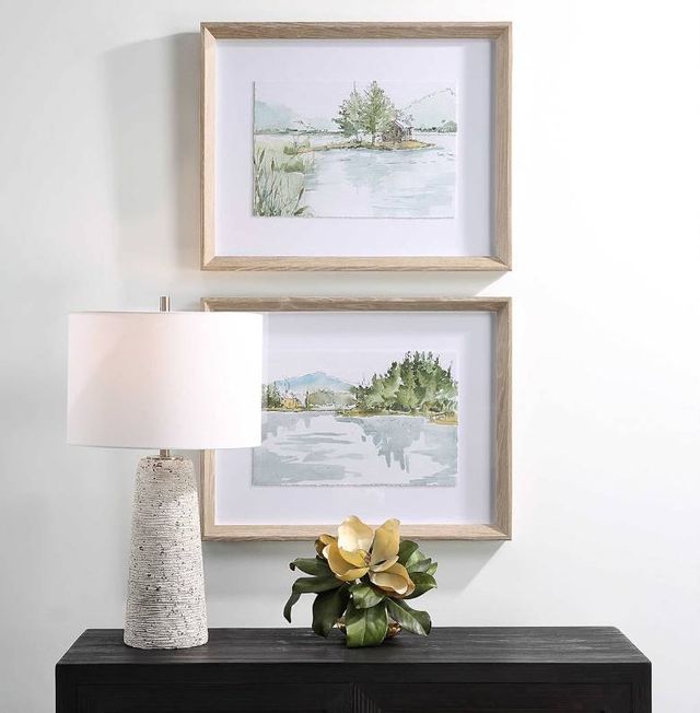 Uttermost® Serene 2-Piece Lake Framed Prints Set-1