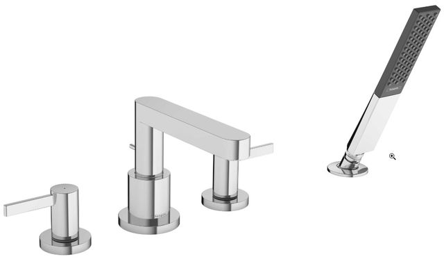 Hansgrohe Finoris Chrome 4-Hole Roman Tub Set Trim with Handshower-0