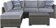 Signature Design by Ashley® Petal Road 4-Piece Gray Aluminum/Fabric Outdoor Conversation Set-2