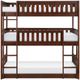 Mazin Furniture Rowe Dark Cherry Twin Triple Bunk Bed-1