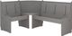 Linon Willow 3-Piece Gray Corner Nook Set-5