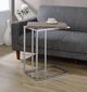 ACME Furniture Danson Weathered Oak Side Table with Chrome Base-2