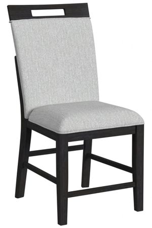 Elements International Transcend Charcoal/Light Gray Counter Side Chair