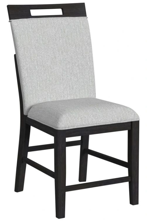 Elements International Transcend Charcoal/Light Gray Counter Side Chair-0