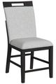 Elements International Transcend Charcoal/Light Gray Counter Side Chair-0