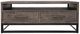 Jofran Inc. East Hampton Distressed Gray Cocktail Table with Black Base-1