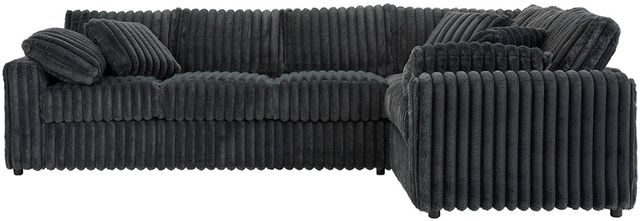 Hughes Furniture® 24550 2-Piece Mondo Charcoal Curved Sectional-0