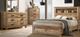 American Wholesale Furniture Salt Creek 3-Piece Rustic Sand Queen Bookcase Bedroom Set-3