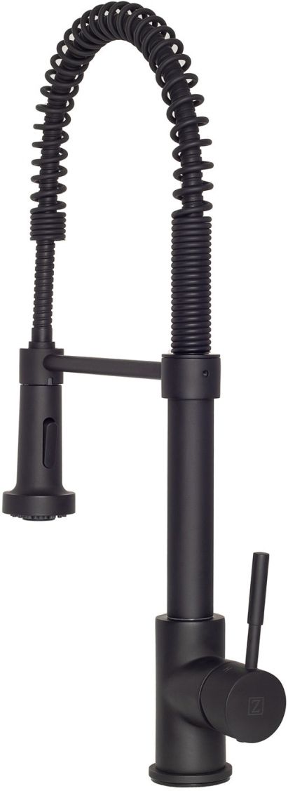 ZLINE Autograph Edition Apollo Matte Black Pull Down Spring Single Handle Kitchen Faucet-0