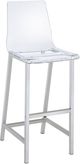 Coaster® Juelia 2-Piece Chrome/Acrylic Bar Stools-1