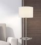 Cal® Lighting & Accessories Crofton Brushed Steel Floor Lamp with Tray Table-2